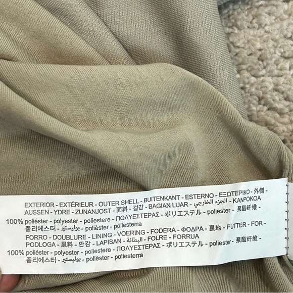 Zara khaki green draped ruched one shoulder asymmetrical cut-out mini dress XL - Picture 15 of 16